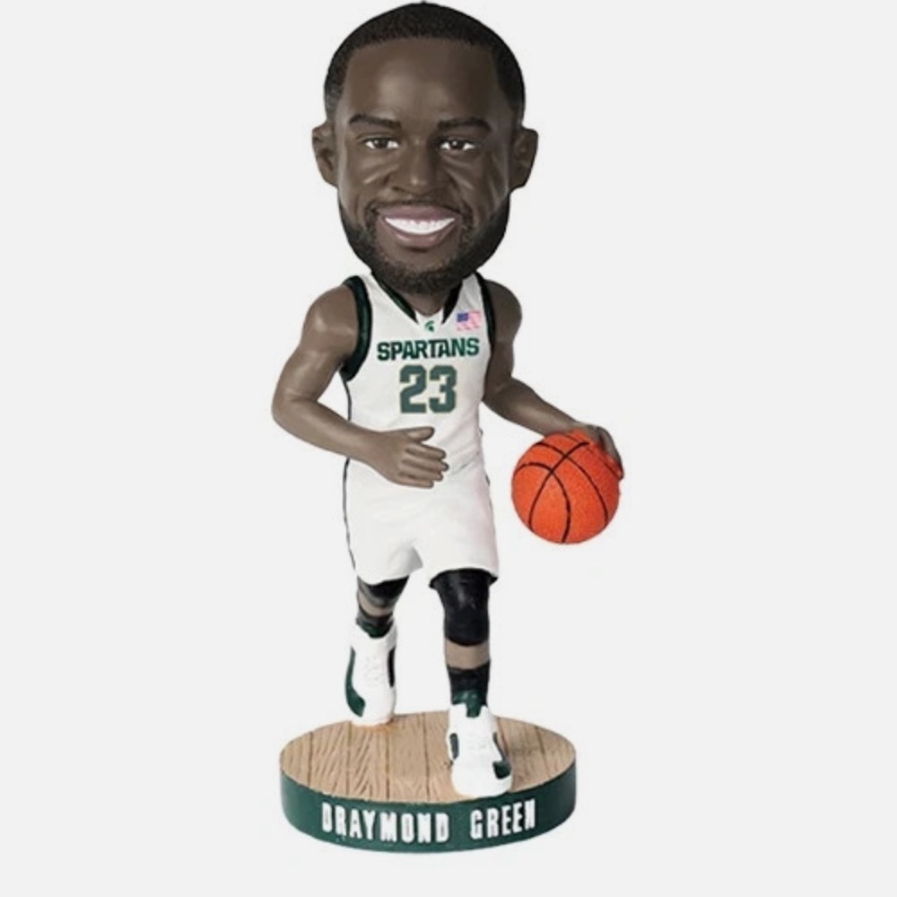 Draymond Green Michigan State Spartans Bobblehead with Basketball